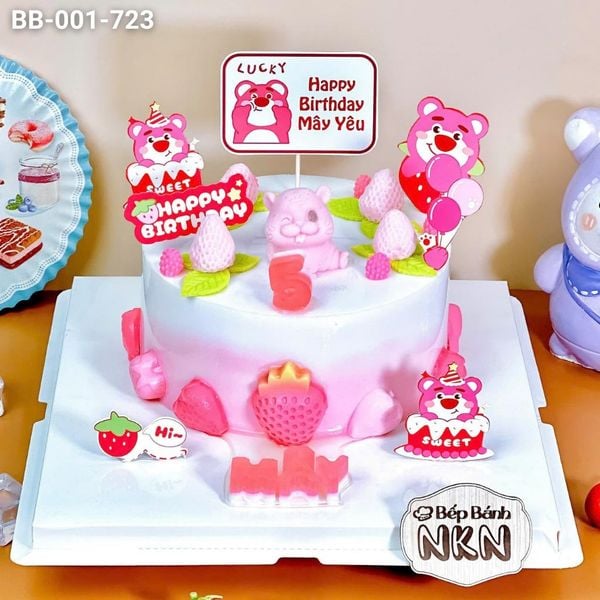  Bánh Sinh Nhật Gấu Dâu Cho Bé Tuổi Dần (BB-001-723) 
