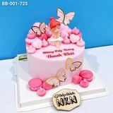  Bánh Sinh Nhật Thiên Thần Tone Hồng (BB-001-725) 