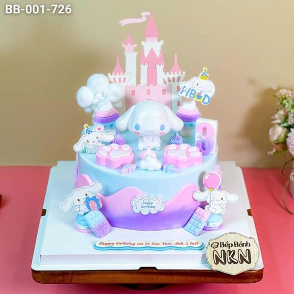  Bánh Sinh Nhật Cinnamoroll Mix Màu Tím Hồng (BB-001-726) 