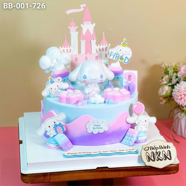  Bánh Sinh Nhật Cinnamoroll Mix Màu Tím Hồng (BB-001-726) 