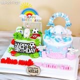  Bánh Sinh Nhật Đôi Chủ Đề Bóng Đá Và Cinnamoroll (BB-001-727) 