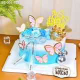  Bánh Sinh Nhật Kết Hoa Xanh Thiên Thanh (BB-001-728) 