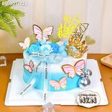  Bánh Sinh Nhật Kết Hoa Xanh Thiên Thanh (BB-001-728) 