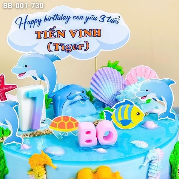  Bánh Sinh Nhật Sinh Vật Biển (BB-001-730) 