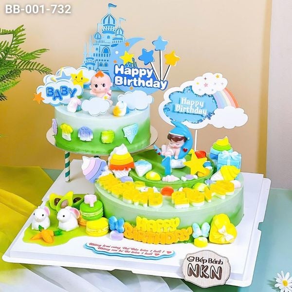  Bánh Sinh Nhật 2 Tầng Cho Bé (BB-001-732) 