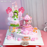  Bánh Sinh Nhật 2 Tầng Cho Bé Tuổi Rắn (BB-001-738) 
