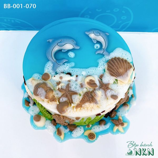  Bánh Sinh Nhật Mẫu Đại Dương Cá Heo (BB-001-070) 