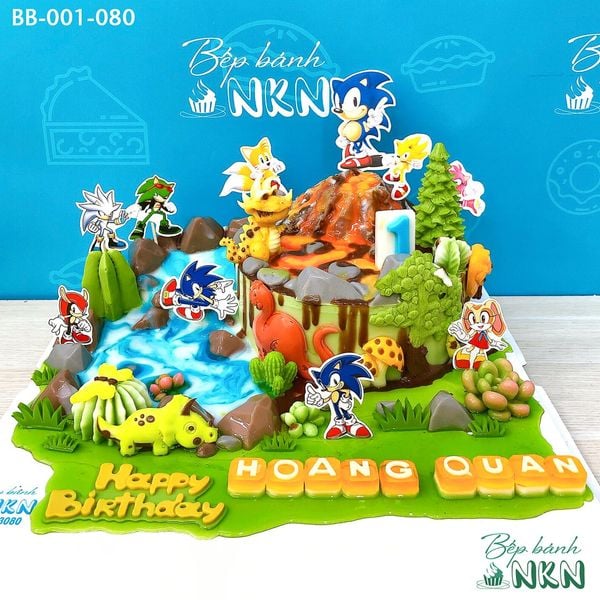  Bánh Sinh Nhật Sonic Và Cuộc Phiêu Lưu Về Khu Rừng Tiền Sử (BB-001-080) 