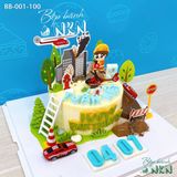  Bánh Sinh Nhật Cho Bé Mẫu Lính Cứu Hoả (BB-001-100) 