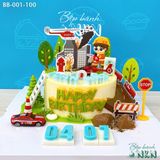 Bánh Sinh Nhật Cho Bé Mẫu Lính Cứu Hoả (BB-001-100) 