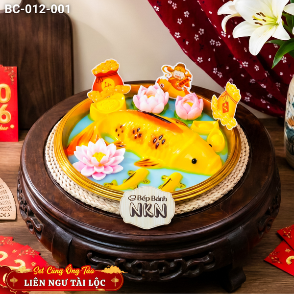  Khay Cúng Ông Táo Liên Ngư Tài Lộc (BC-012-001) 