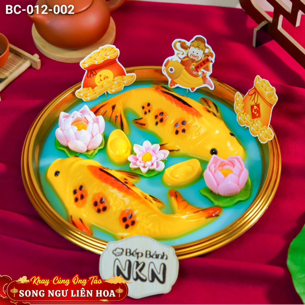 Khay Cúng Ông Táo Song Ngư Liên Hoa (BC-012-002) 