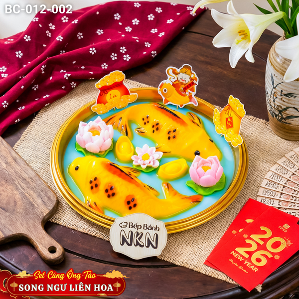  Khay Cúng Ông Táo Song Ngư Liên Hoa (BC-012-002) 