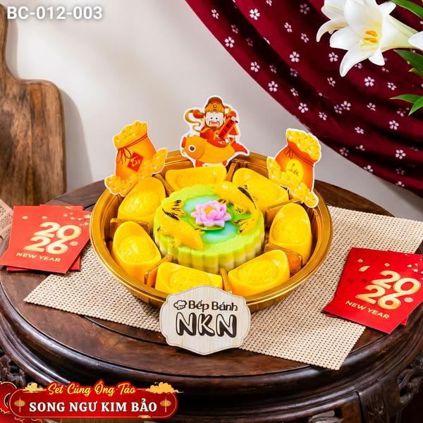  Khay Cúng Ông Táo Song Ngư Kim Bảo (BC-012-003) 