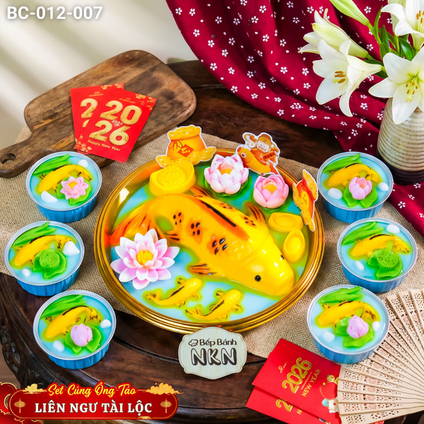  Combo Cúng Ông Táo Liên Ngư Tài Lộc 1 cá lớn + 6 cá nhỏ (BC-012-007) 
