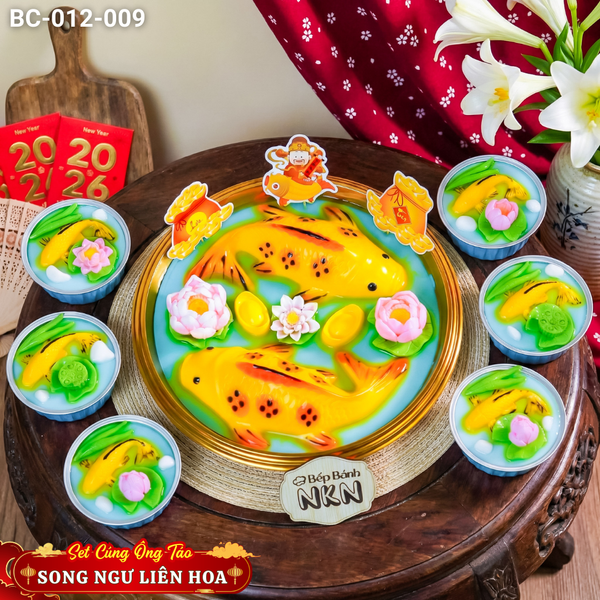  Combo Cúng Ông Táo Song Ngư Liên Hoa 1 cá lớn + 6 cá nhỏ (BC-012-009) 