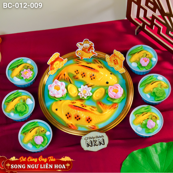  Combo Cúng Ông Táo Song Ngư Liên Hoa 1 cá lớn + 6 cá nhỏ (BC-012-009) 