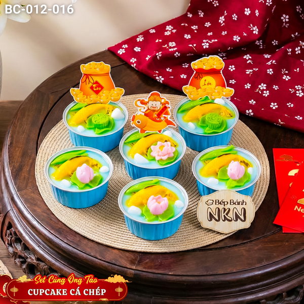  Set 6 Cupcake Cá Chép Cúng Ông Táo (BC-012-016) 