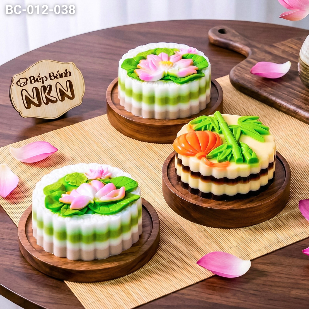  Set 3 Bánh Cúng Rằm Giao Trúc Liên Hoa (BC-012-038) 