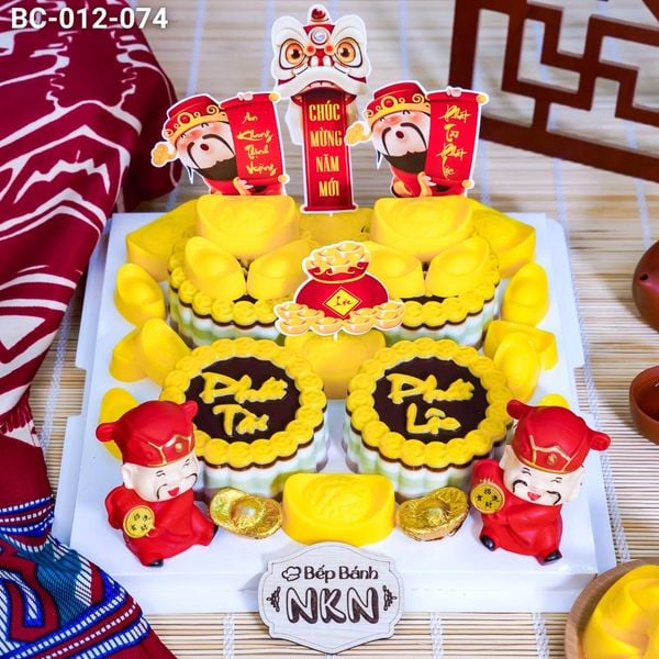  Mâm Vàng Thần Tài Phát Tài Phát Lộc Đặc Biệt (Mẫu 2) (BC-012-074) 