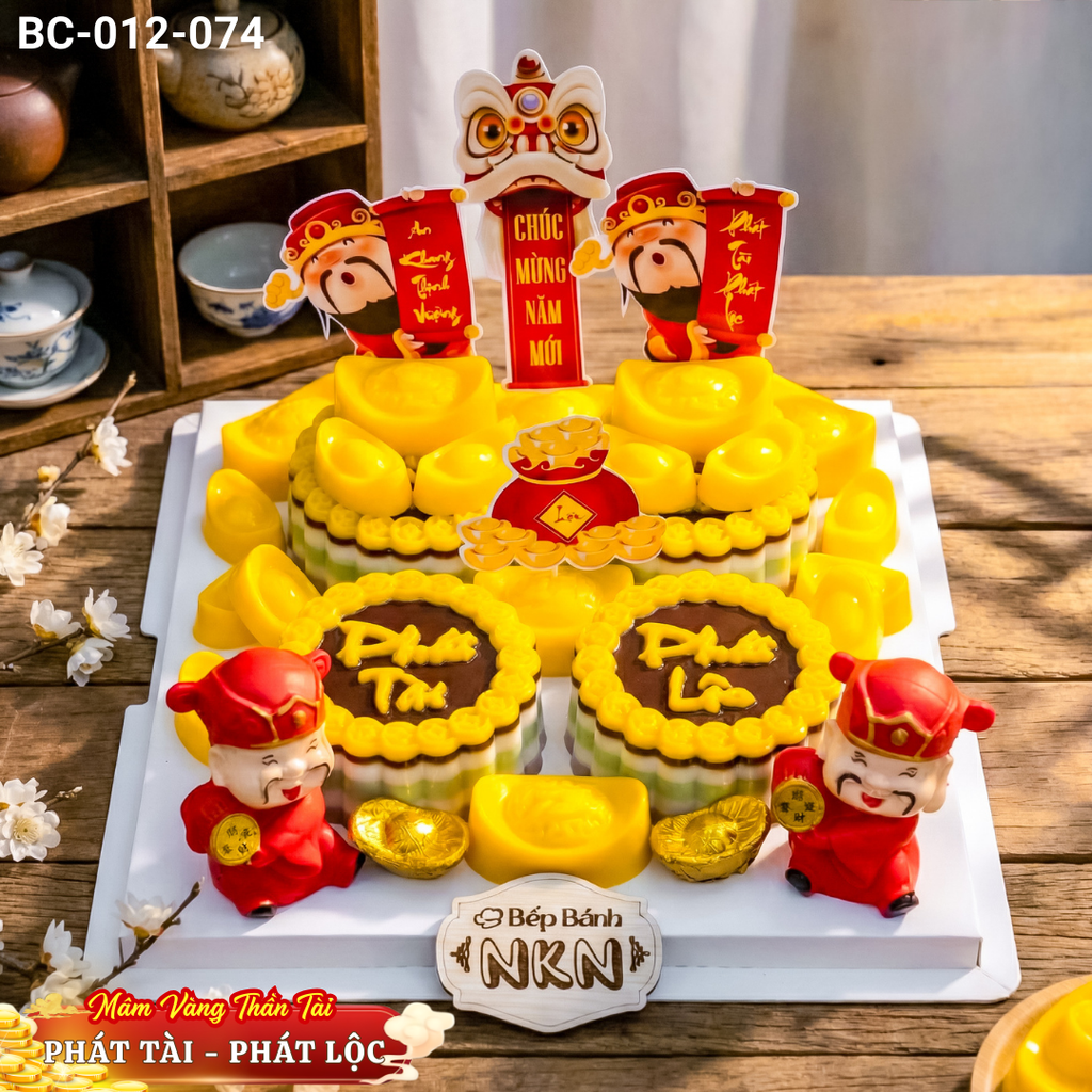  Mâm Vàng Thần Tài Phát Tài Phát Lộc Đặc Biệt (Mẫu 2) (BC-012-074) 