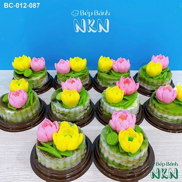  Set 3 Bánh Cúng Hoa Sen Vàng (BC-012-087) 