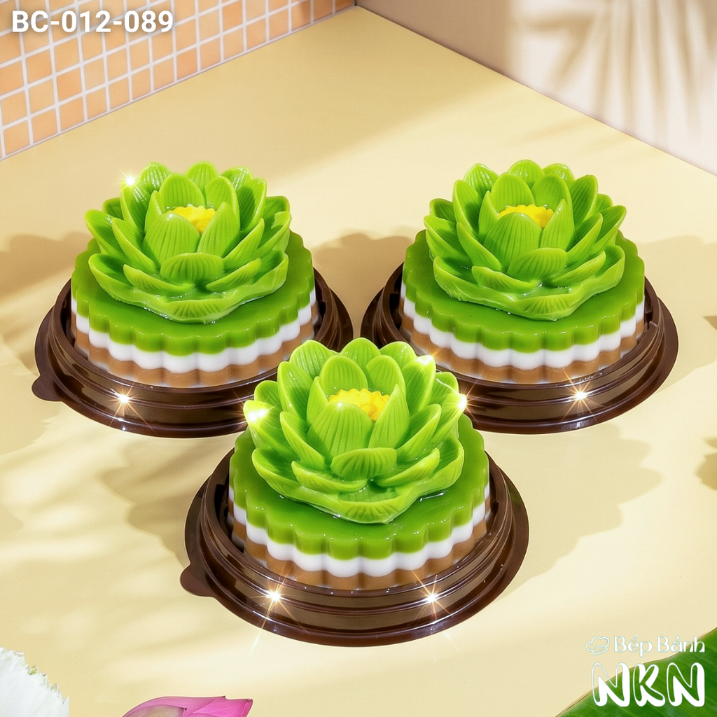  Set 3 Bánh Cúng Hoa Sen Xanh (BC-012-089) 