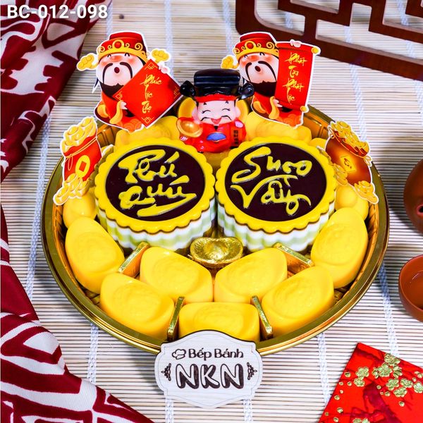  Khay vàng Thần Tài Phú Quý Sum Vầy (BC-012-098) 