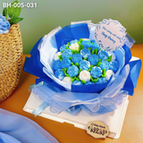  Bánh Bó Hoa Hồng Trà Nụ Tone Xanh (BH-005-031) 