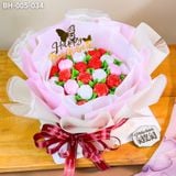  Bánh Bó Hoa Hồng Trà Nụ Tone Đỏ (BH-005-034) 