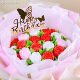  Bánh Bó Hoa Hồng Trà Nụ Tone Đỏ (BH-005-034) 