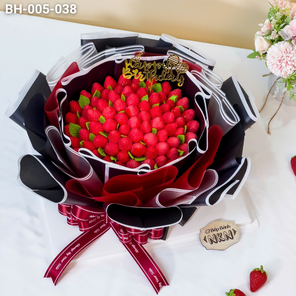  Bánh Bó Hoa Trái Dâu Quà Tặng (BH-005-038) 