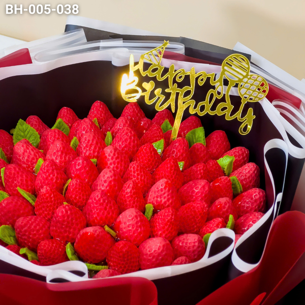  Bánh Bó Hoa Trái Dâu Quà Tặng (BH-005-038) 