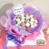  Bánh Bó Hoa Hồng Trà Nụ Tone Tím (BH-005-045) 