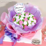  Bánh Bó Hoa Hồng Trà Nụ Tone Tím (BH-005-045) 