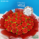  Bánh Bó Hoa Hồng Tone Đỏ (BH-005-046) 