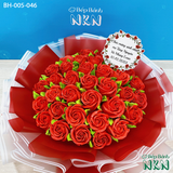  Bánh Bó Hoa Hồng Tone Đỏ (BH-005-046) 