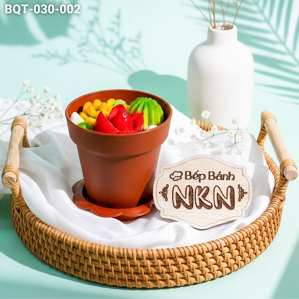  Hộp Bánh Quà Tặng Chậu Bánh Sen Đá Kèm Xẻng (BQT-030-002) 