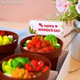  Hộp Bánh Quà Tặng 4 Chậu Bánh Sen Đá Kèm Xẻng (BQT-030-004) 