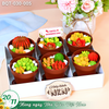  Hộp Bánh Quà Tặng 20/10 6 Chậu Bánh Sen Đá Kèm Xẻng (BQT-030-005) 