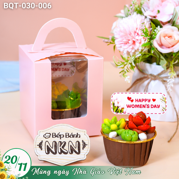  Hộp Bánh Quà Tặng Sen Đá Mini (BQT-030-006) 