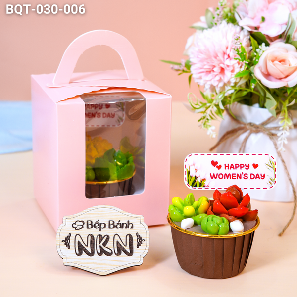  Hộp Bánh Quà Tặng Sen Đá Mini (BQT-030-006) 