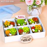  Hộp Bánh Quà Tặng 6 Cupcake Sen Đá (BQT-030-008) 