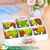  Hộp Bánh Quà Tặng 6 Cupcake Sen Đá (BQT-030-008) 