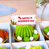  Hộp Bánh Quà Tặng 6 Cupcake Sen Đá (BQT-030-008) 