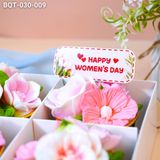  Hộp Bánh Quà Tặng 4 Cupcake Hoa Hồng (BQT-030-009) 