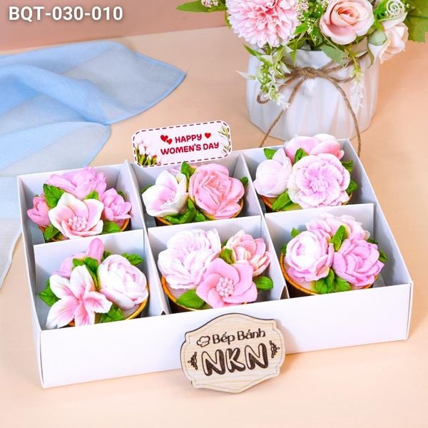  Hộp Quà 6 Cupcake Hoa Hồng (BQT-030-010) 