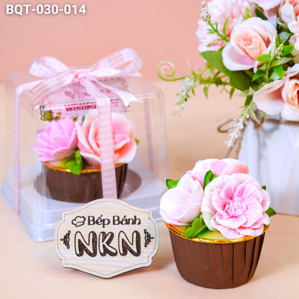  Hộp Bánh Quà Tặng Cupcake Hoa Hồng (BQT-030-014) 