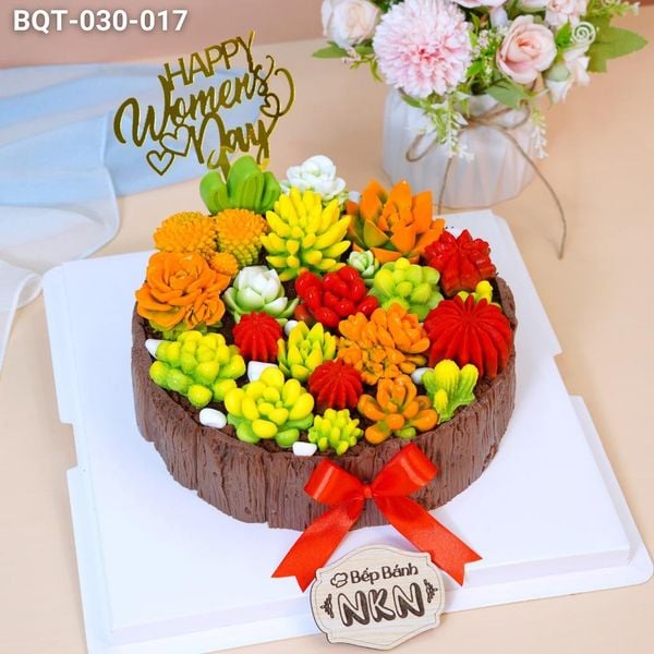  Bánh Quà Tặng 20/11 Sen Đá Cổ Điển (BQT-030-017) 