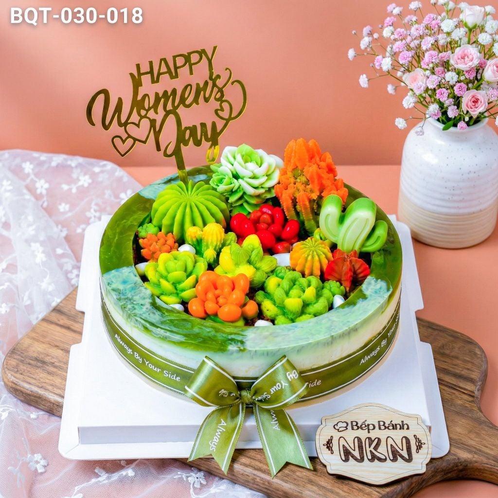  Bánh Quà Tặng Sen Đá Hiện Đại (BQT-030-018) 